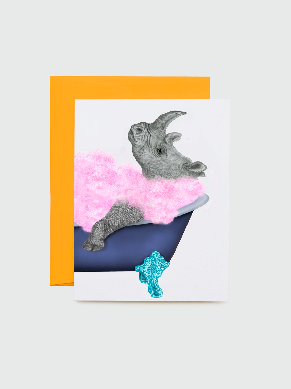 Delilah Jean White Rhinoceros - Greeting Card