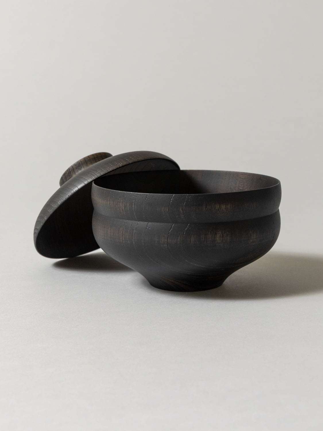 Tsumugi Wooden Bowl with Lid - Gunbai (Black)