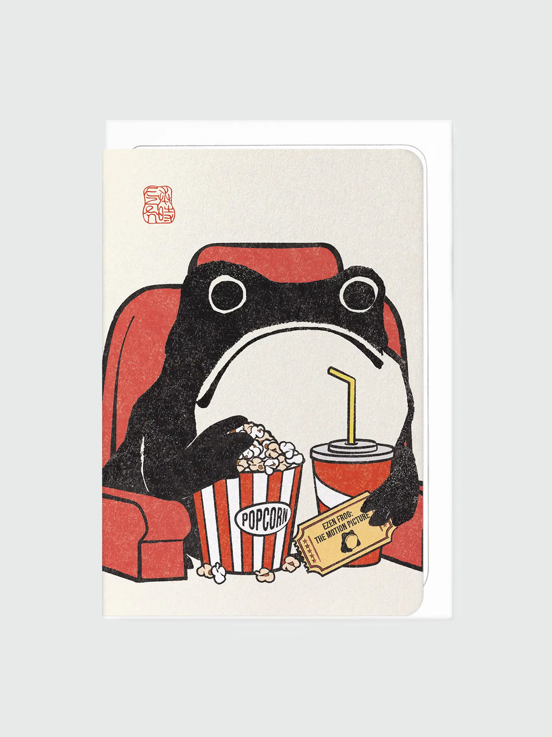 Greeting Card - Movie Lover Frog