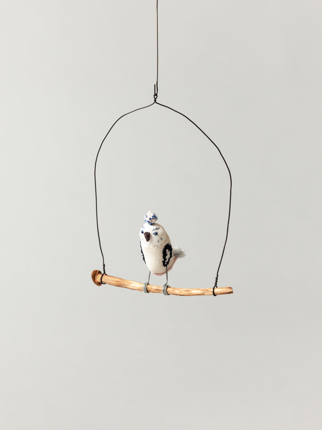 Roost Wire Bird Mobile - Blue Owl