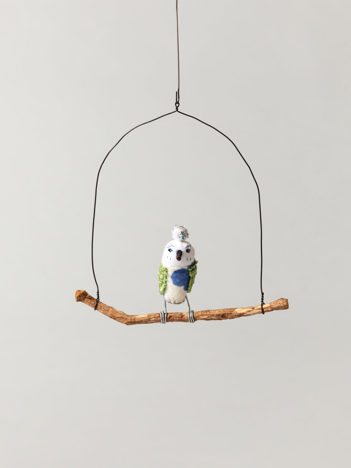 Roost Wire Bird Mobile - Blue Owl