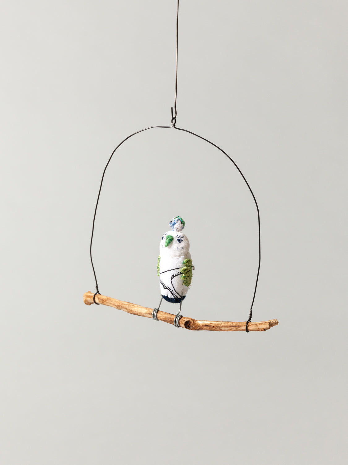 Roost Wire Bird Mobile - Blue Owl