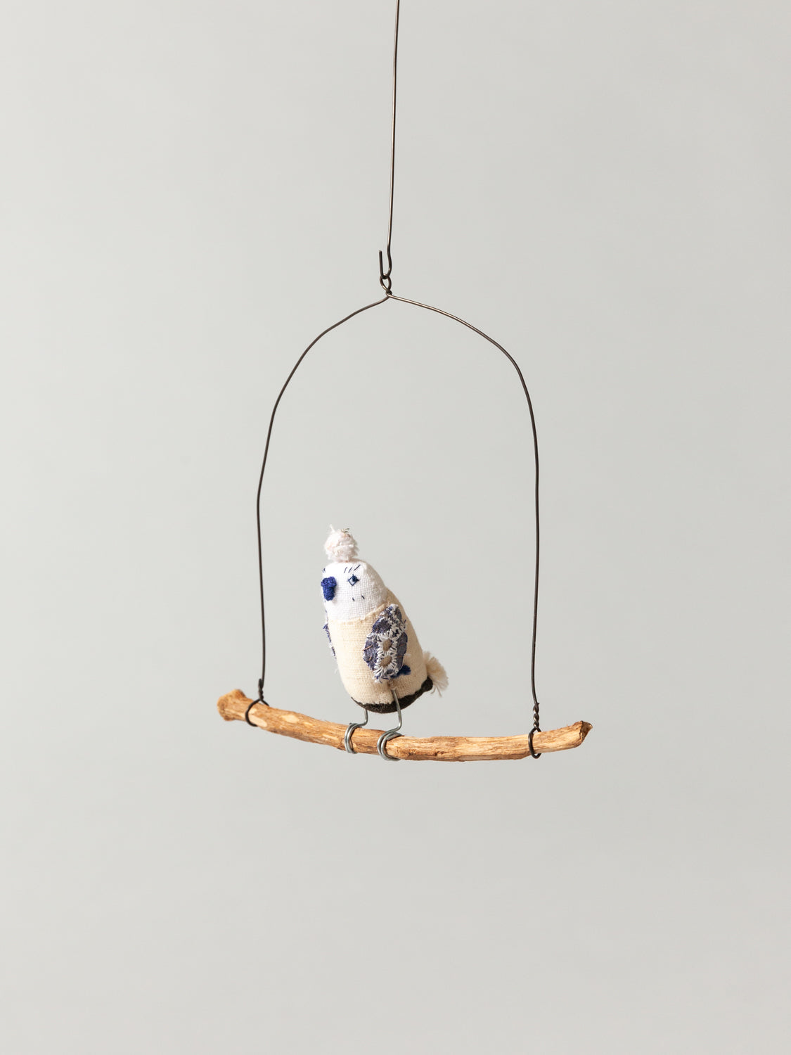 Roost Wire Bird Mobile - Blue Owl