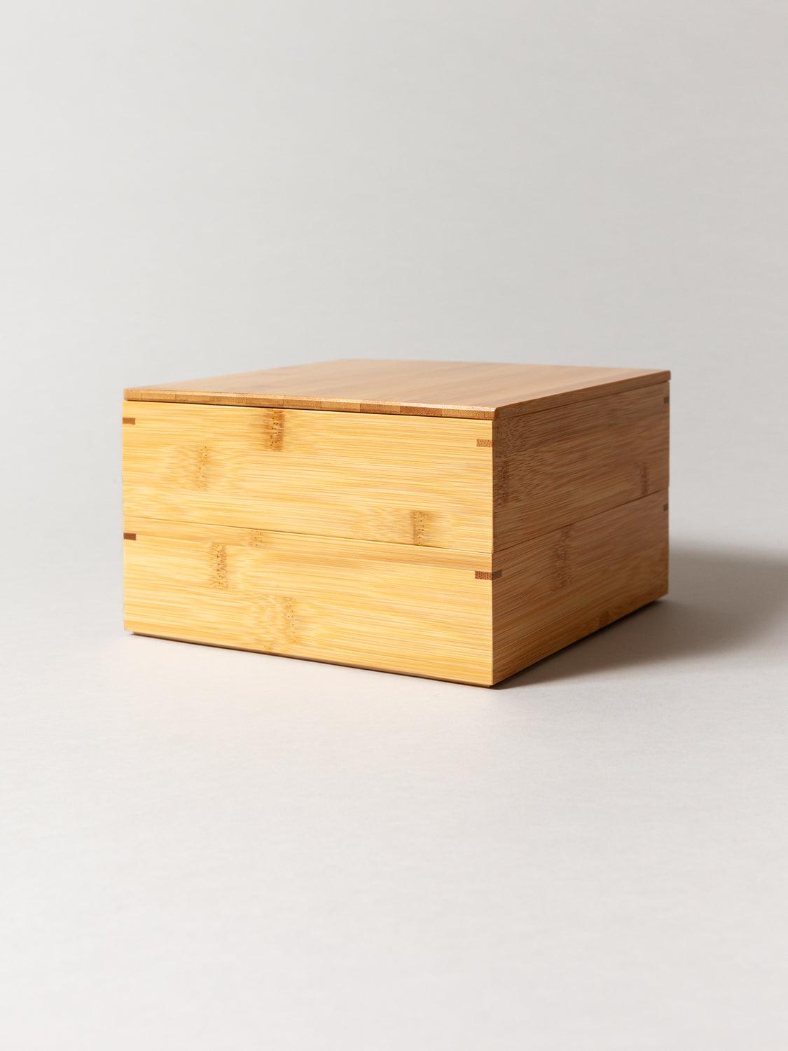 Original Bento Box White & Bamboo Duo Set