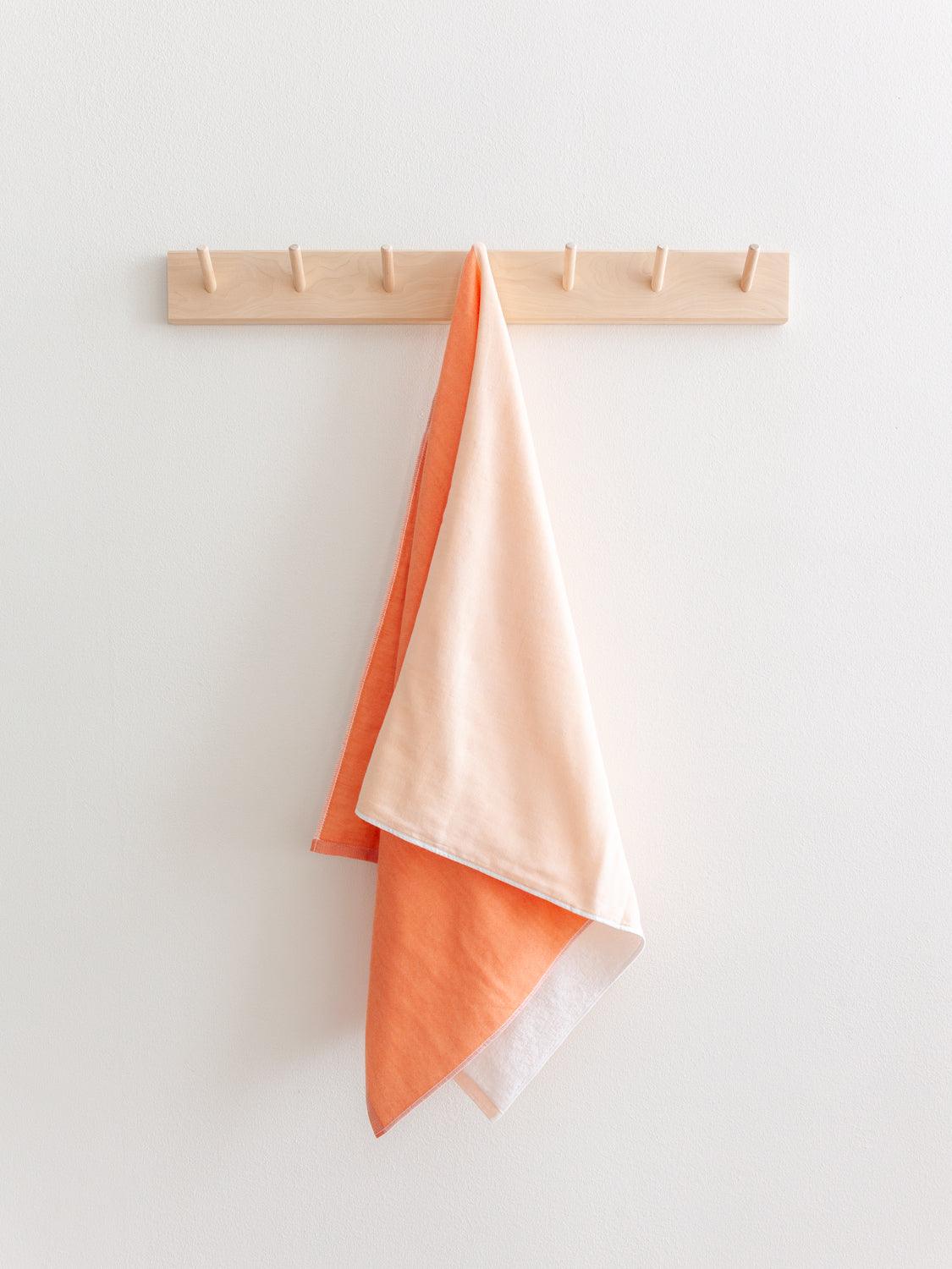 Two Tone Chambray Towel - Orange