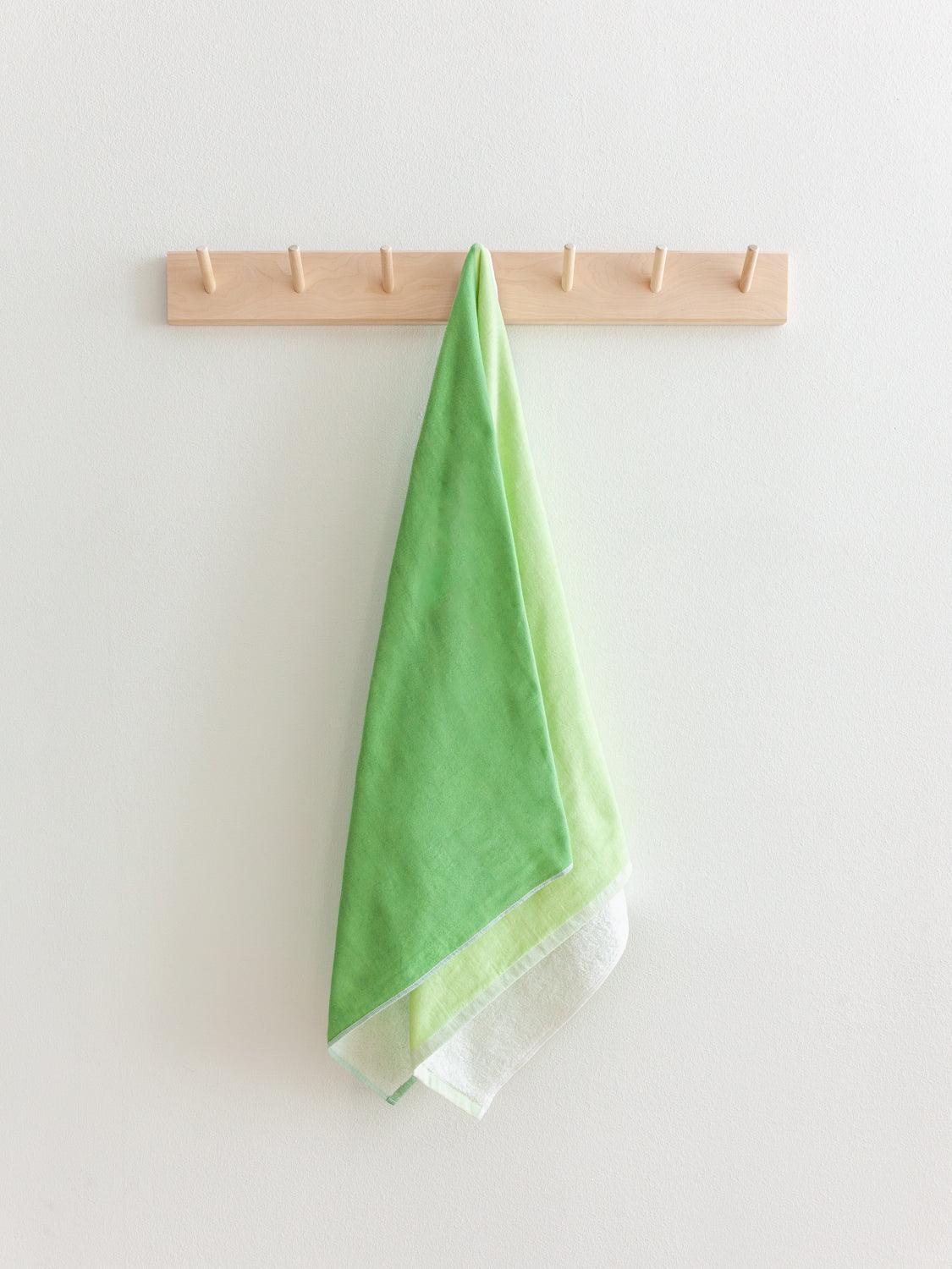 Two Tone Chambray Towel - Green