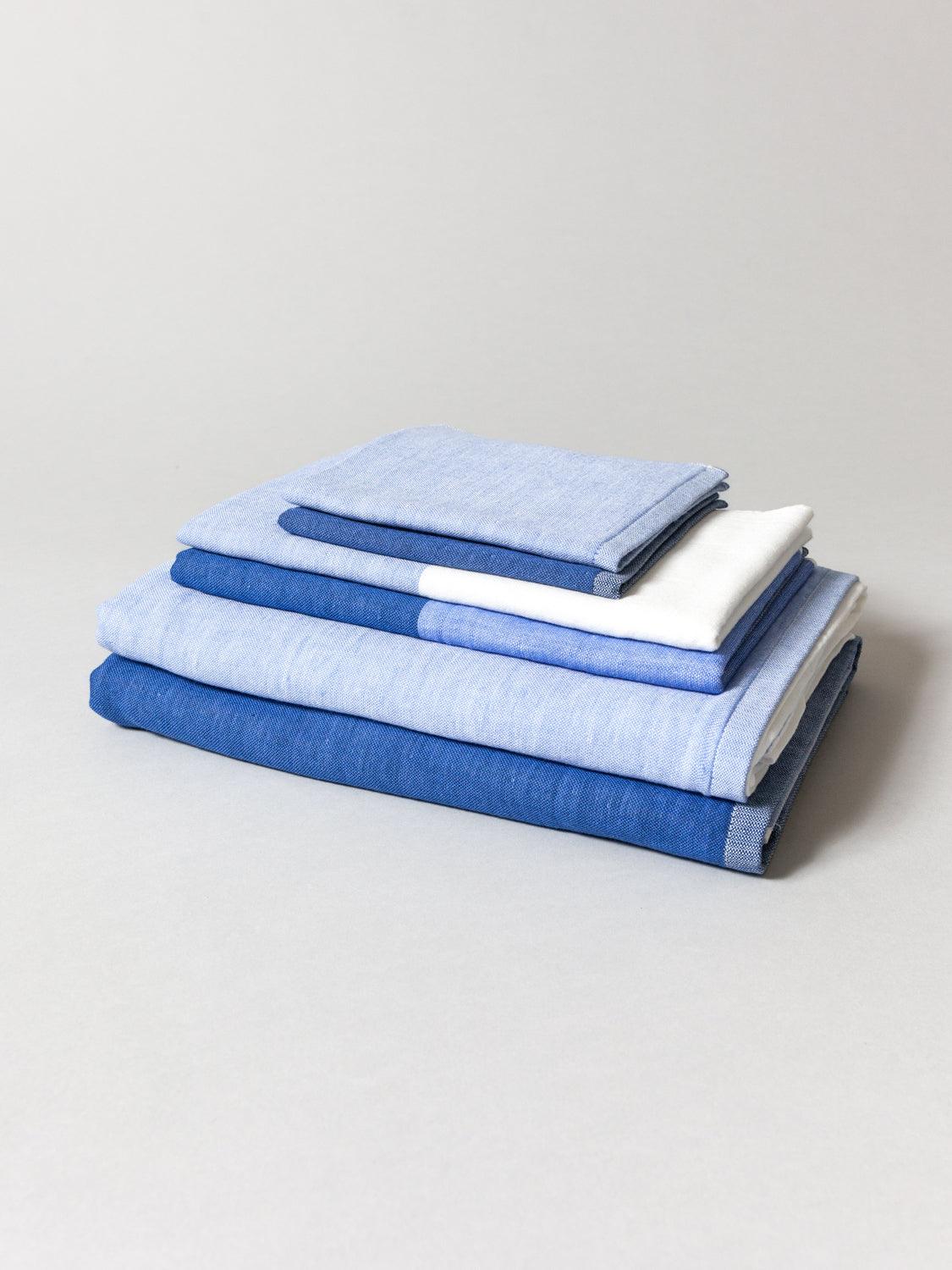 Terry Stripe Dish Towels - Dutch Blue