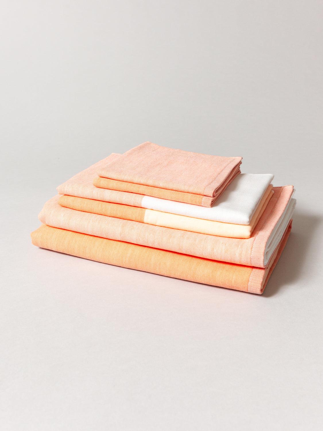 Peach Linen Towel | MagicLinen