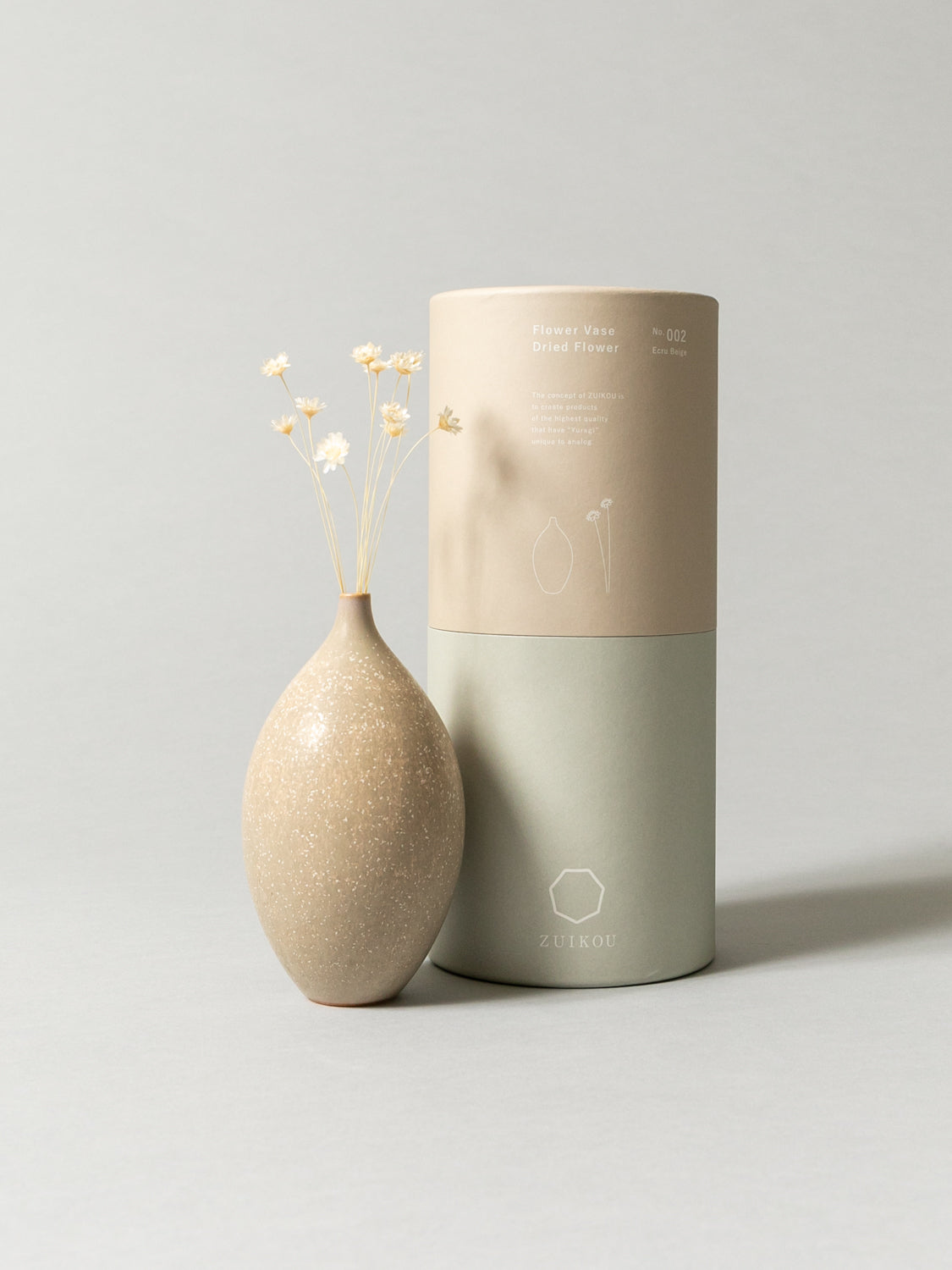 Vase and Dried Flower - Ecru Beige × Starflower