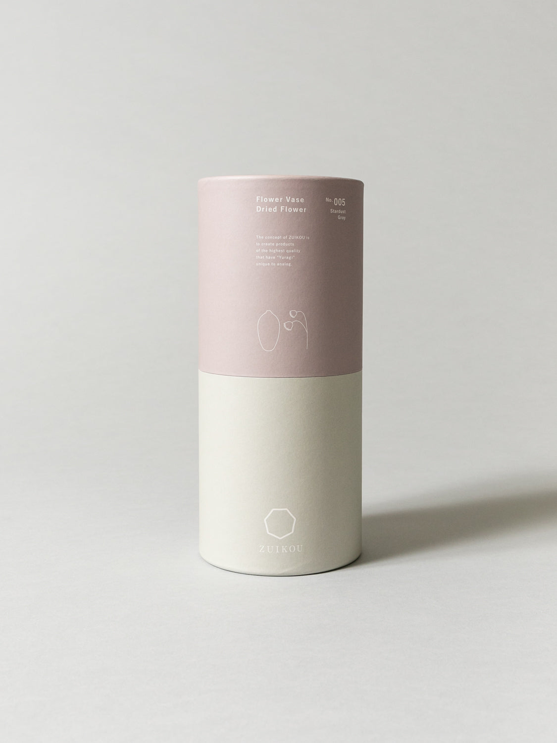 Vase and Dried Flower -  Stardust Gray × Globe Amaranth