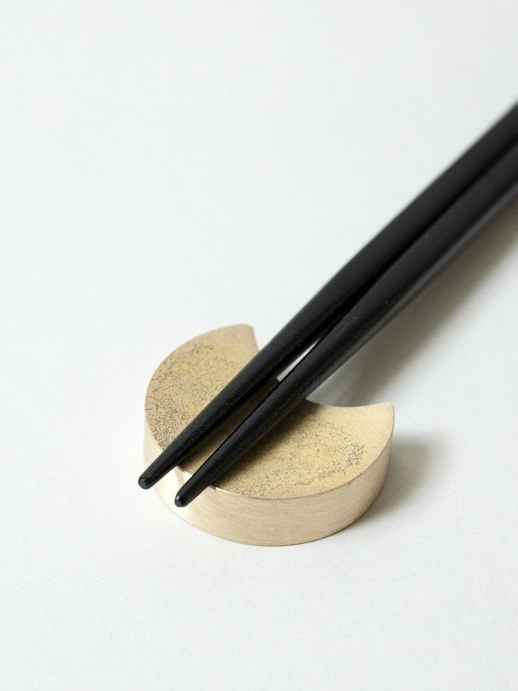 Futagami Brass Chopstick Rest -  Four Moon - rikumo japan made