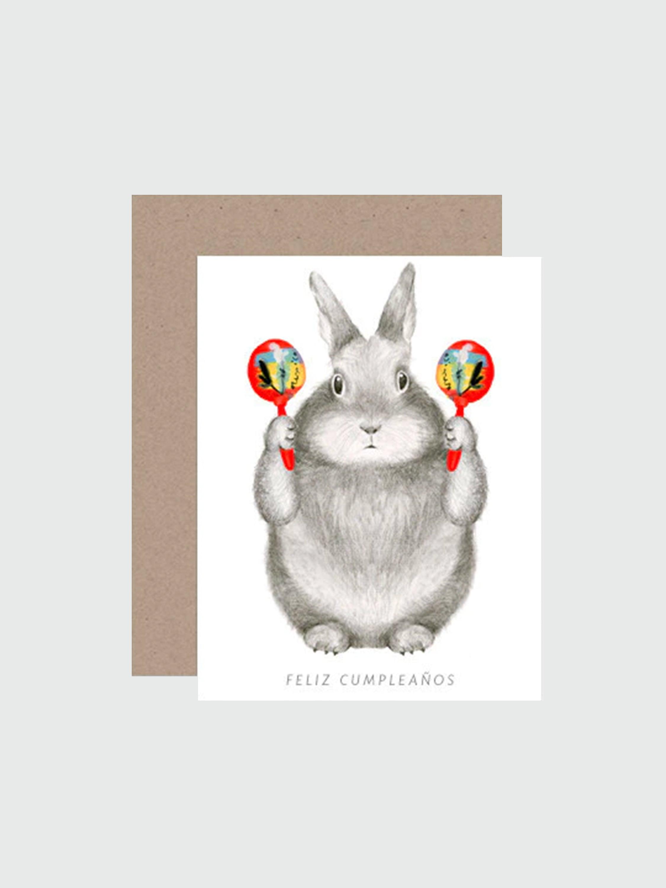 Greeting Card - Bunny Maracas - Rikumo