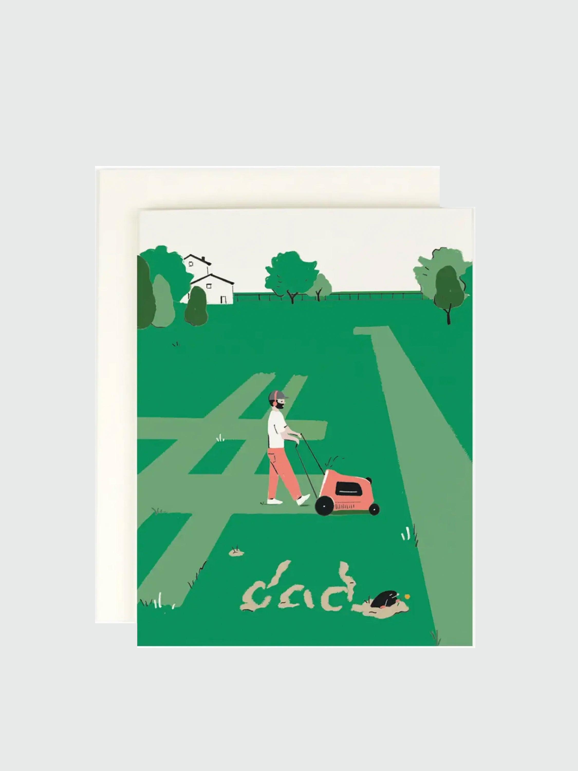 Greeting Card - #1 Dad Mowing - Rikumo