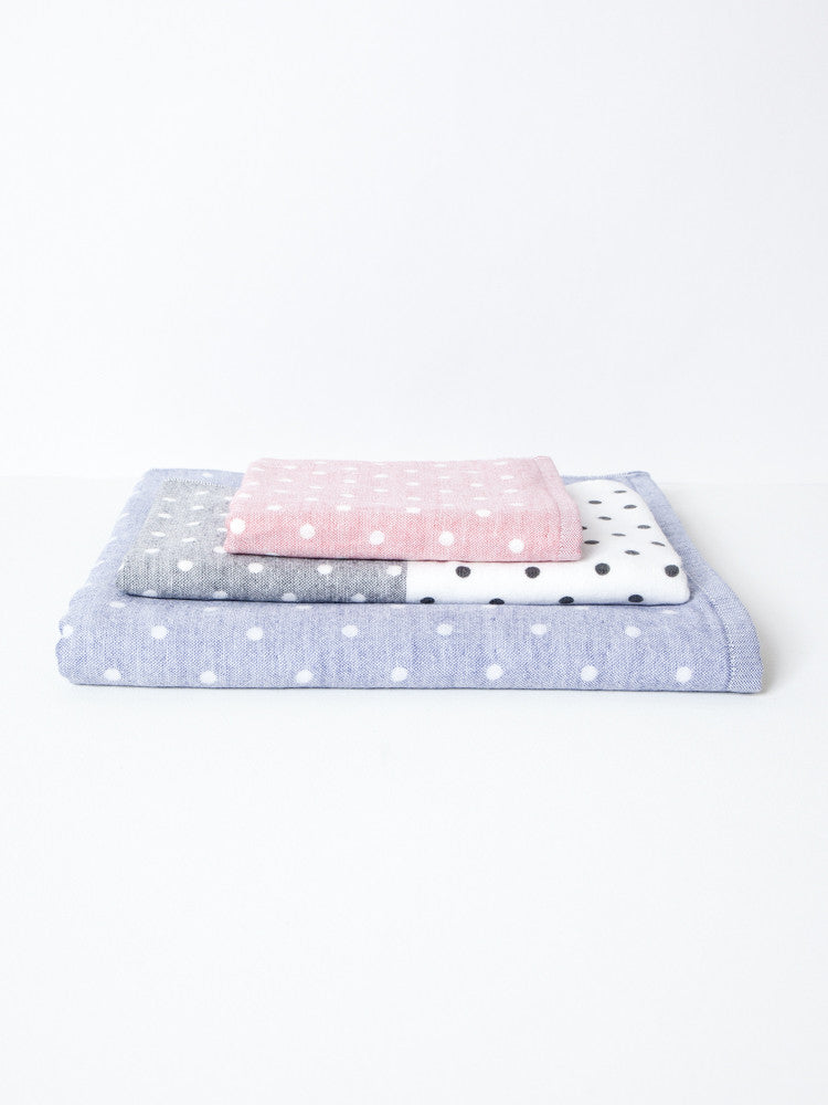 Polka Dot Chambray Towel - rikumo japan made