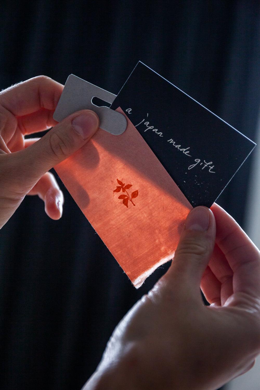 Rikumo Gift Card with Handmade Washi Mini Card and Memo Clip