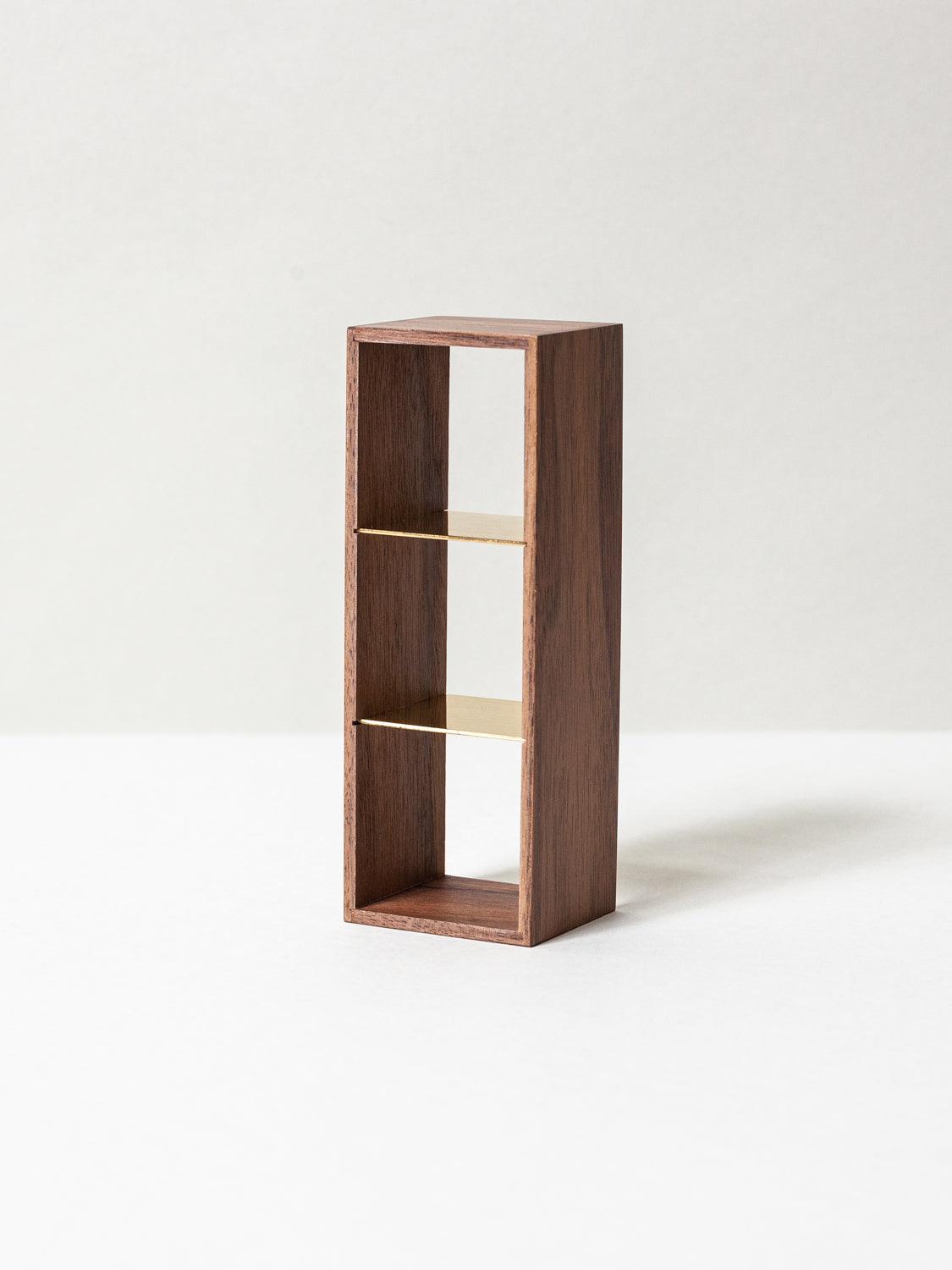 Walnut Wooden Display Box for 3 Sola Cubes