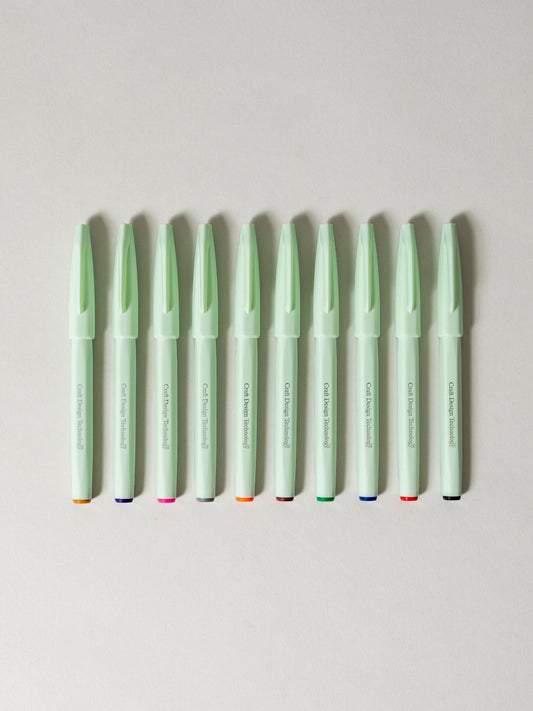 CDT Brush Sign Pens - 10-Pack, Assorted Colors