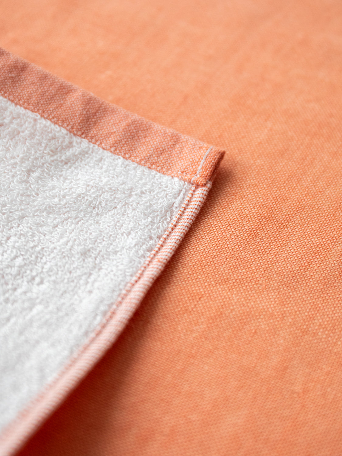 Two Tone Chambray Towel - Orange