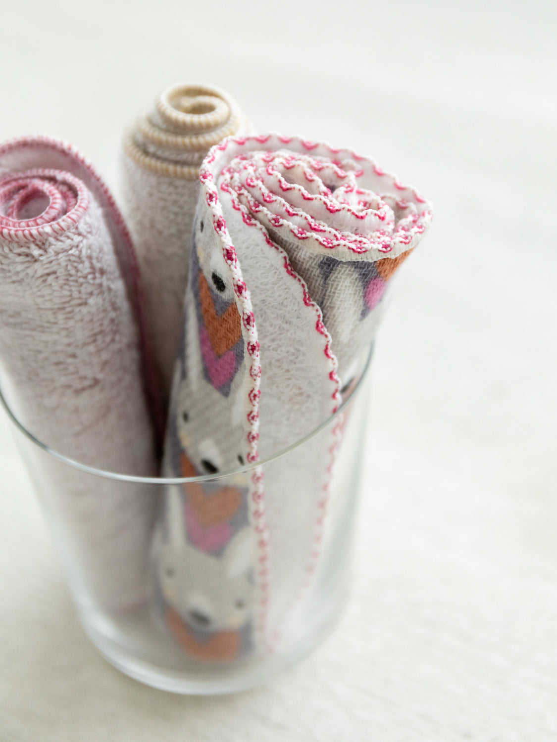 Haikara Little Handkerchief - Pink Bunny