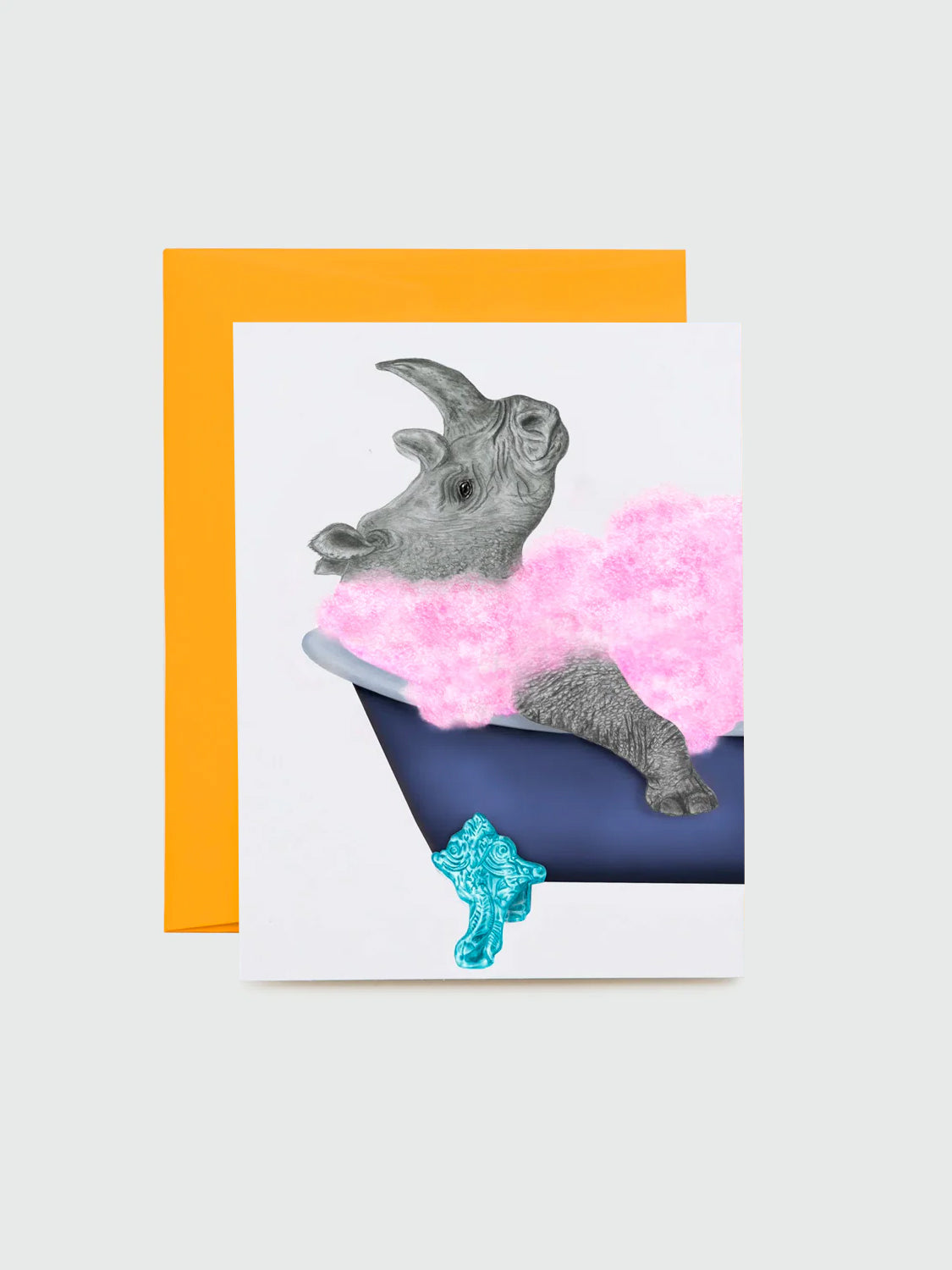 Delilah Jean White Rhinoceros - Greeting Card