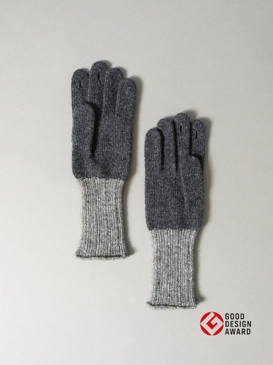 Recycled Wool Gloves - Charcoal