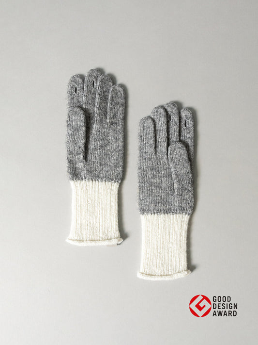 Recycled Wool Gloves - Light Grey