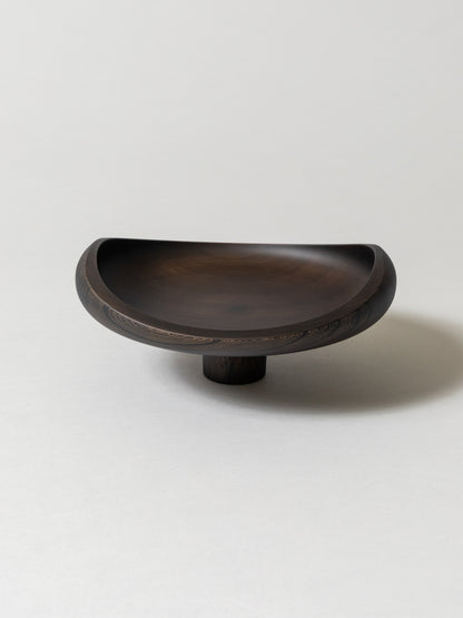 AEKA Object Footed Flat Bowl, Black