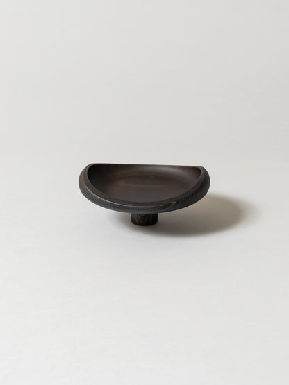 AEKA Object Footed Flat Bowl, Black