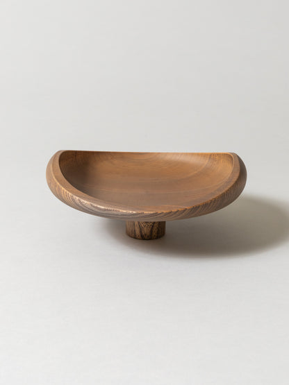AEKA Object Footed Flat Bowl, Smoky Grey