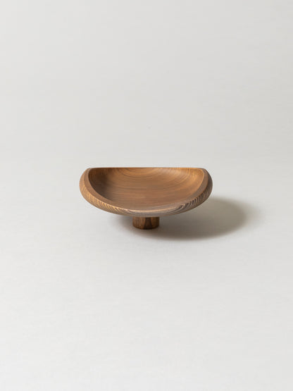 AEKA Object Footed Flat Bowl, Smoky Grey