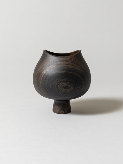AEKA Object Footed Vase, Black