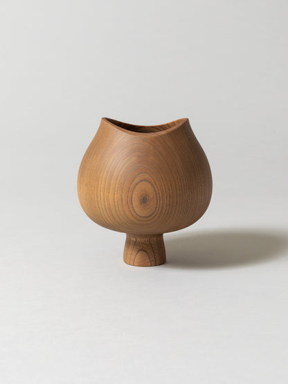 AEKA Object Footed Vase, Smoky Grey