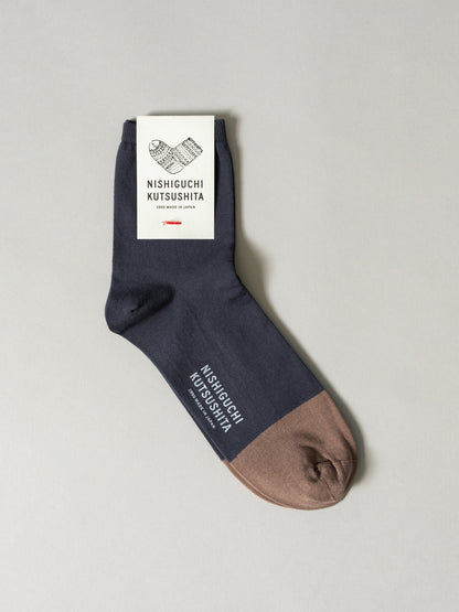 High Twisted Cotton Summer Socks, Charcoal
