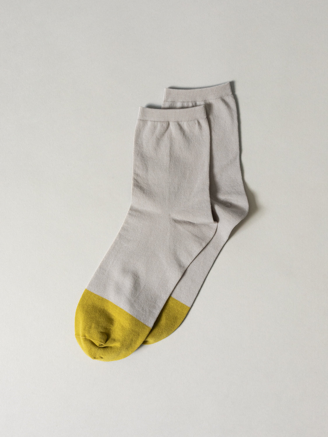 High Twisted Cotton Summer Socks, Light Grey