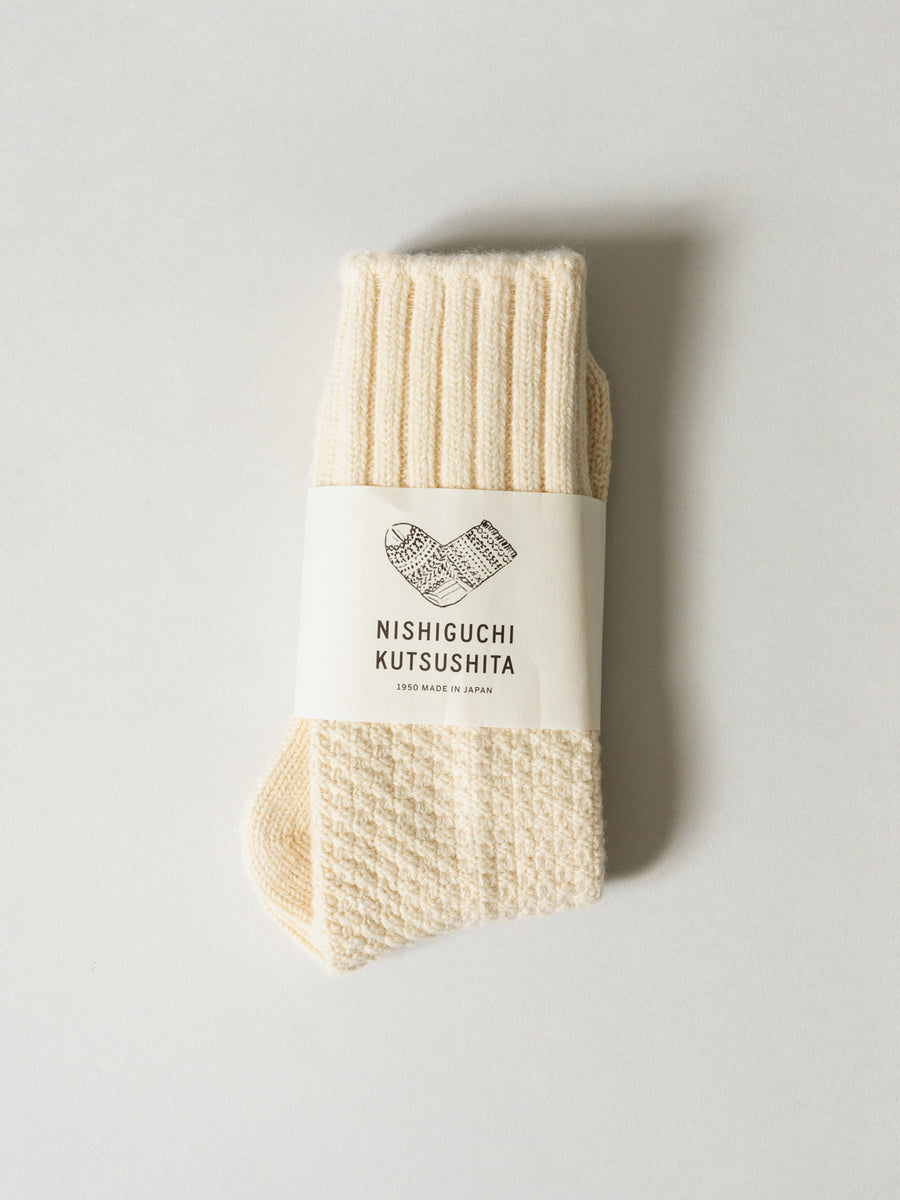 WOOL COTTON BOOT SOCKS / S