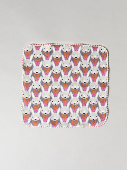 Haikara Little Handkerchief - Pink Bunny