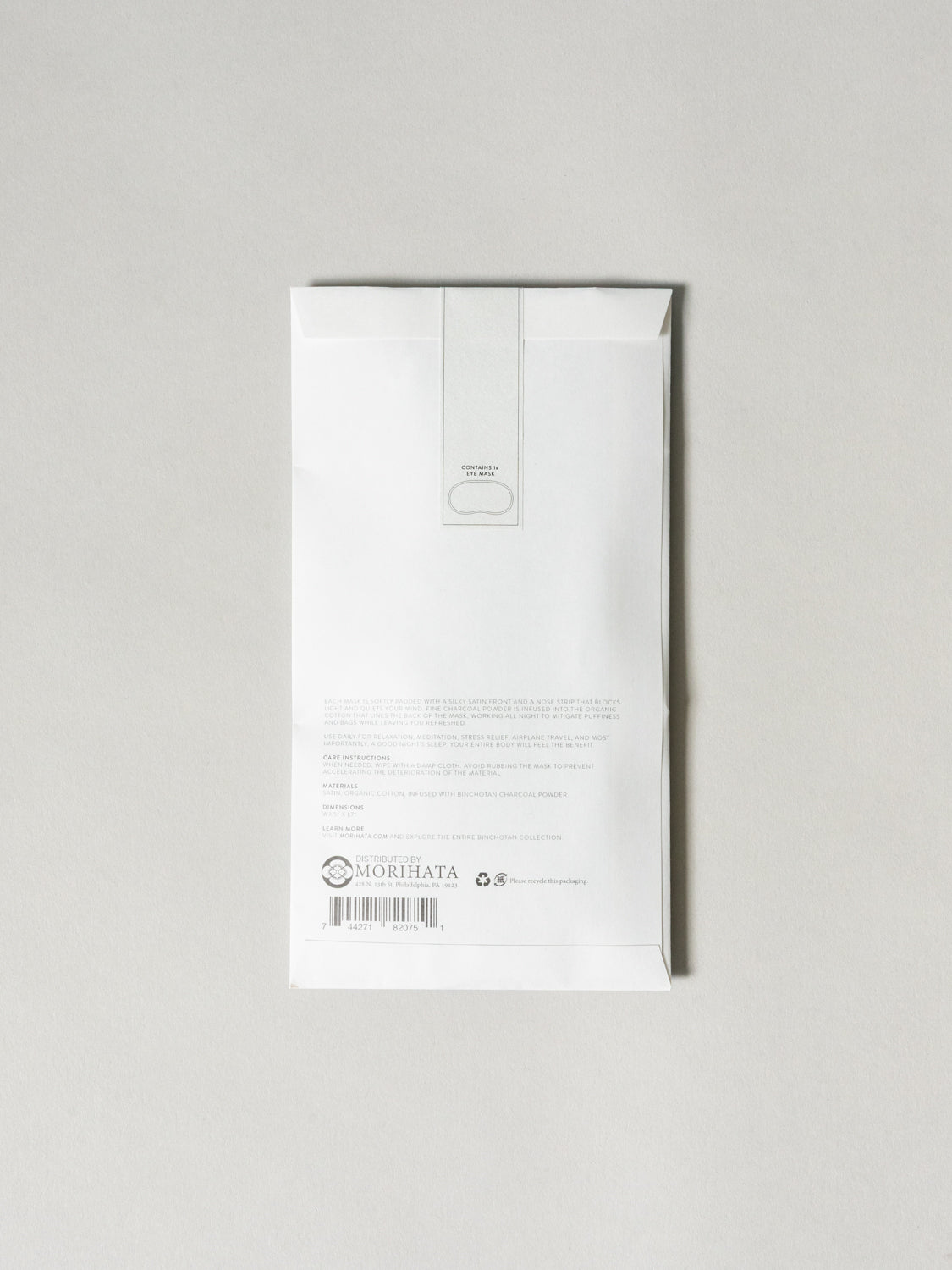 Morihata Binchotan Charcoal Eye Mask