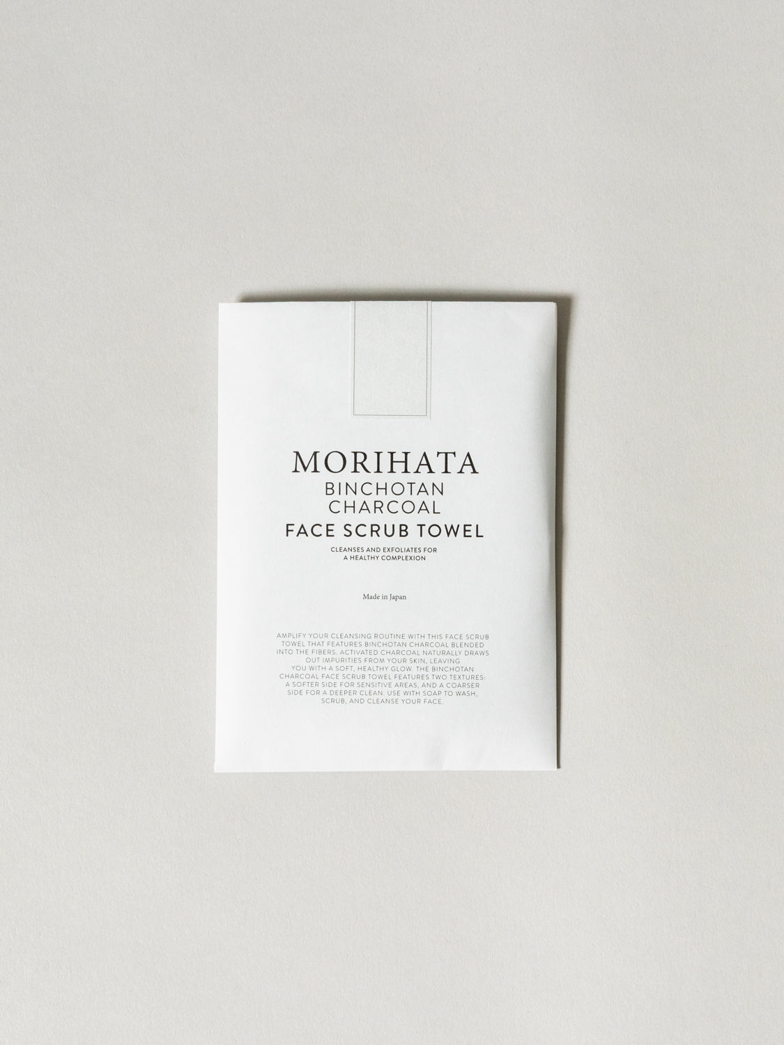 Morihata Binchotan Charcoal Face Scrub Towel