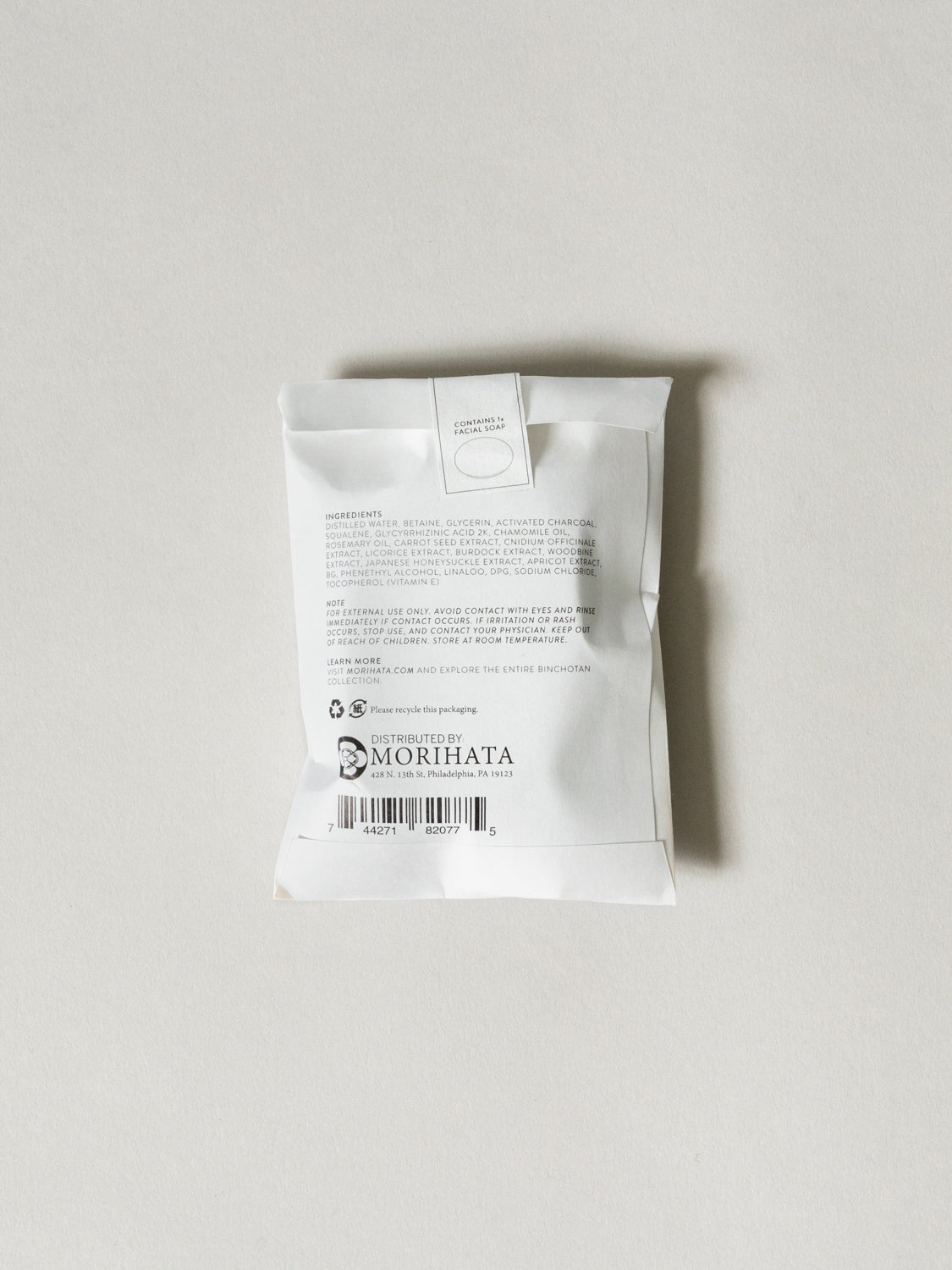 Morihata Binchotan Charcoal Facial Soap