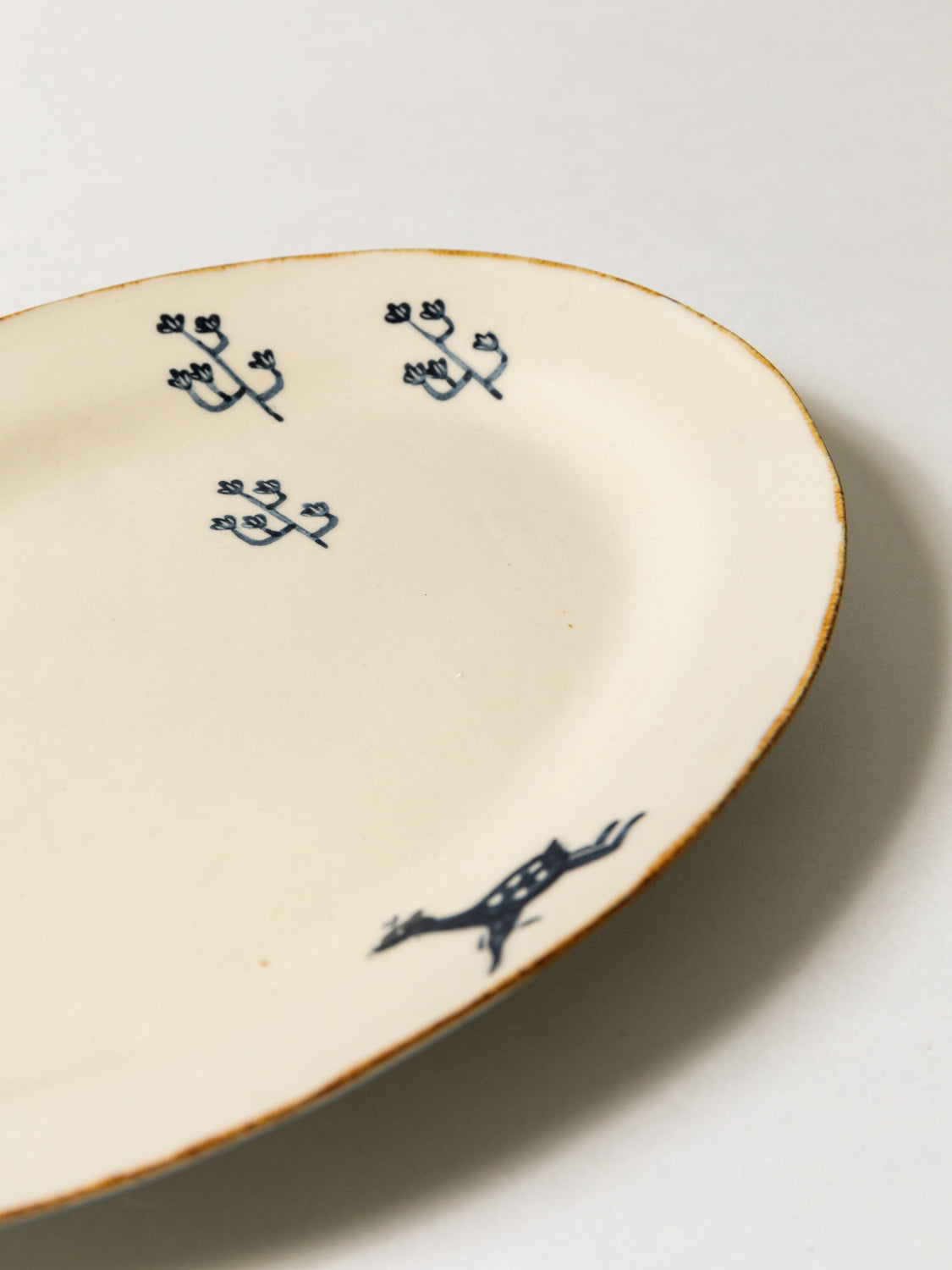 Oval Plate - Deer