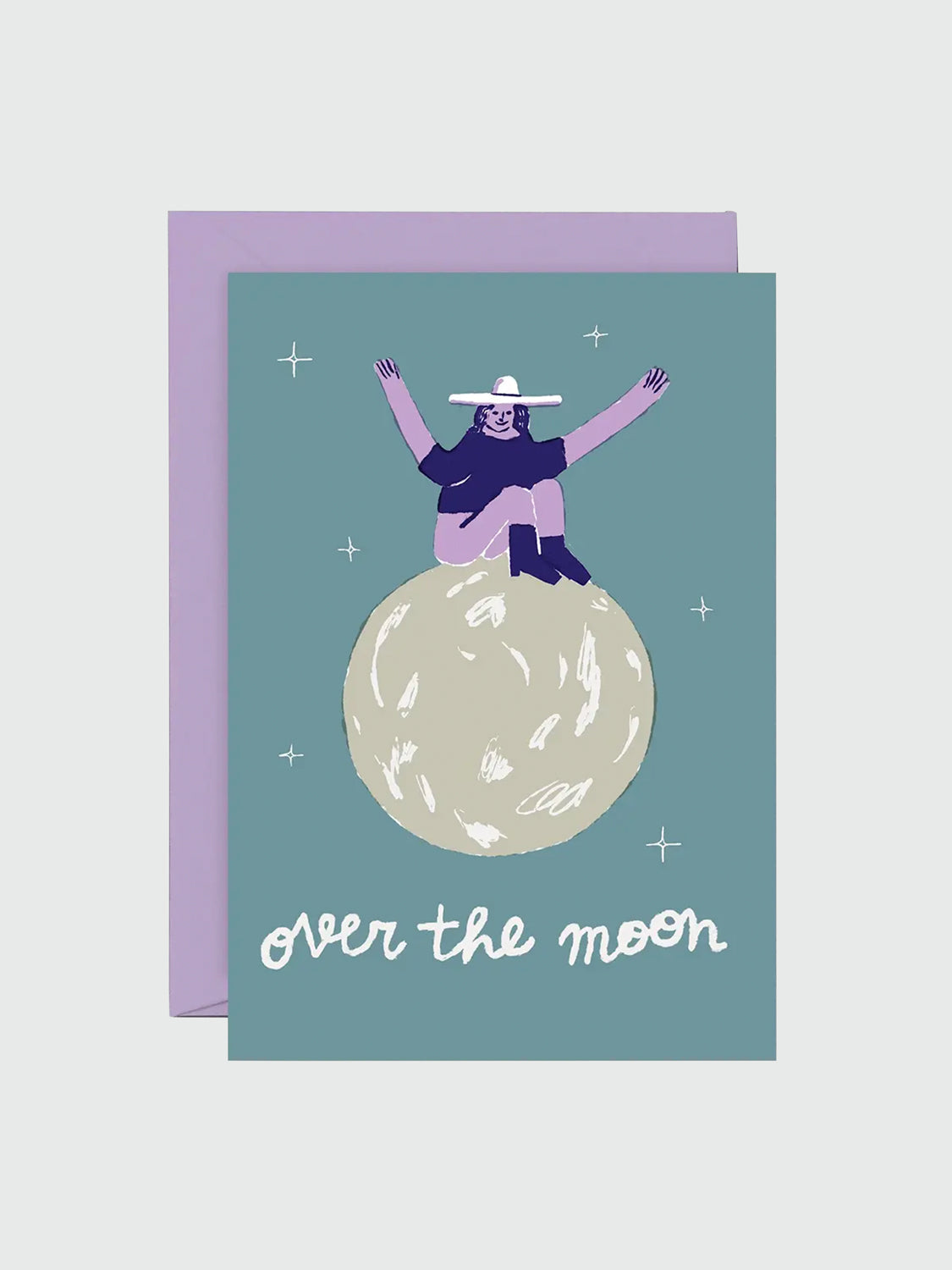 Greeting Card - Over the Moon