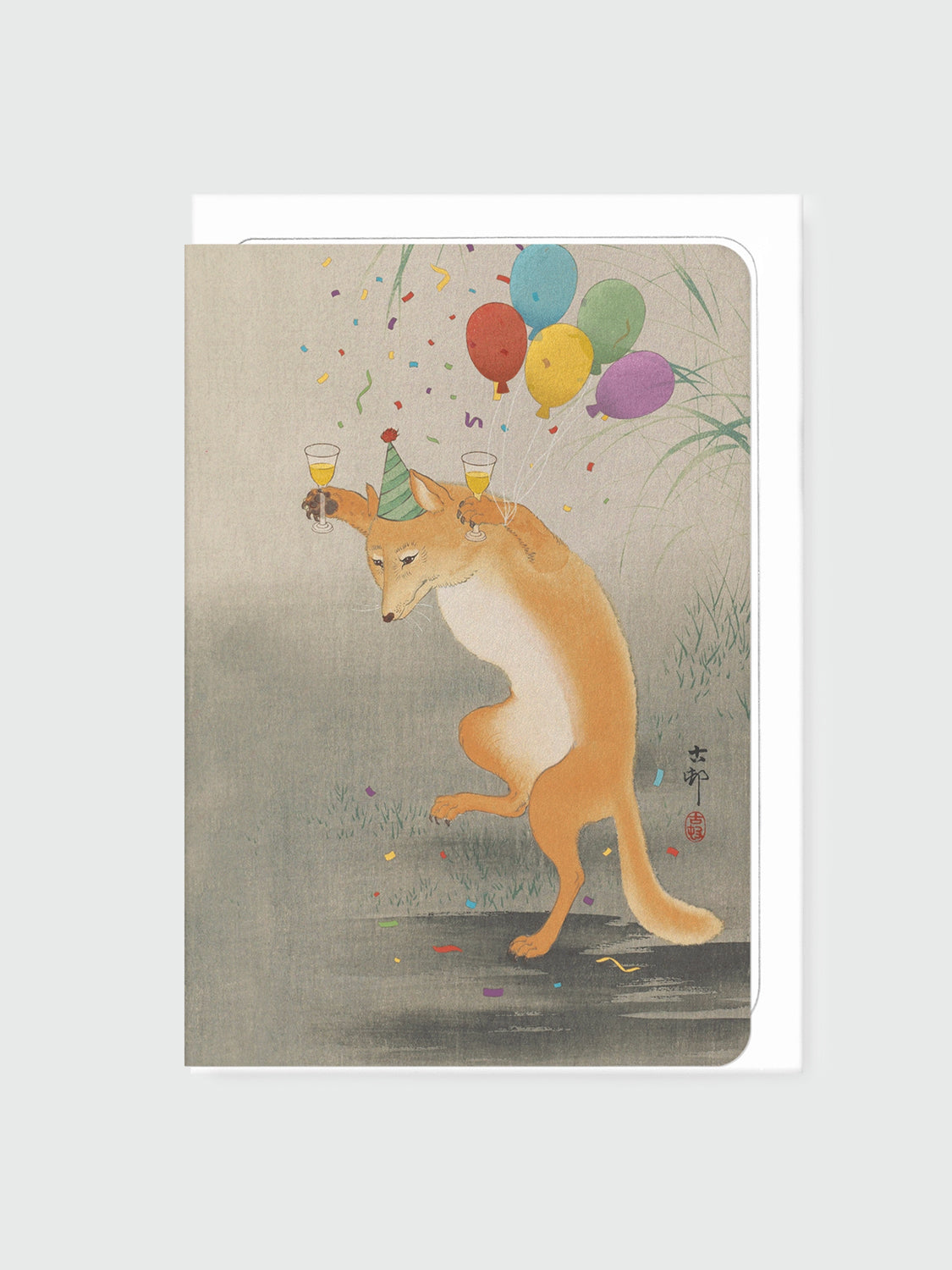 Greeting Card - Party Fox