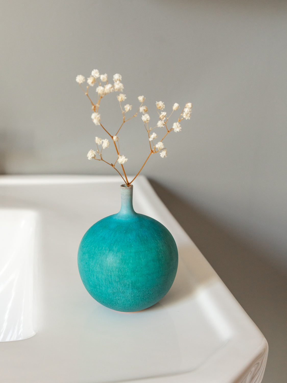 Vase and Dried Flower - Blue Jasper × Baby's-Breath