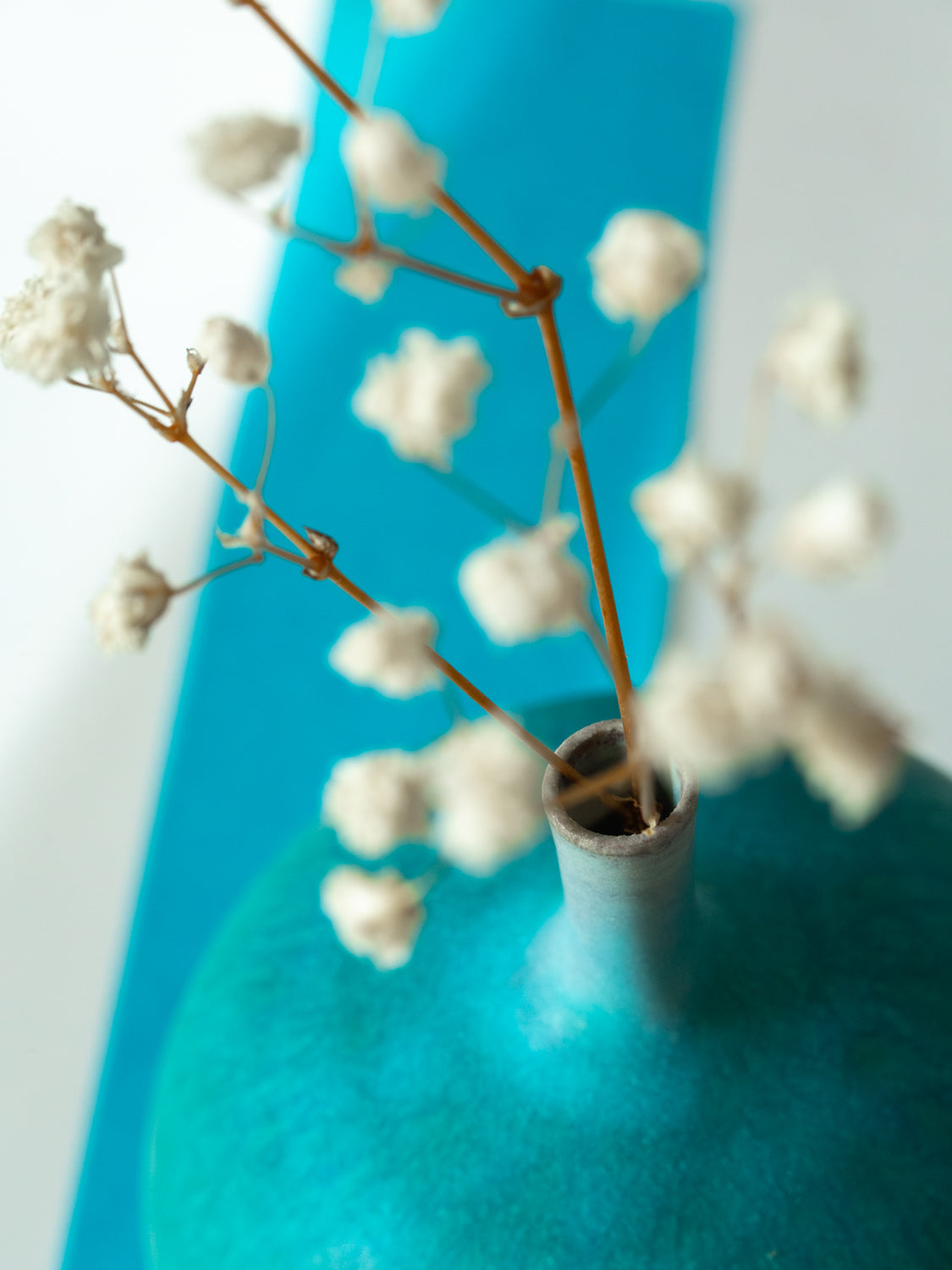 Vase and Dried Flower - Blue Jasper × Baby's-Breath