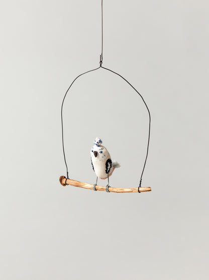 Roost Wire Bird Mobile - Blue Owl