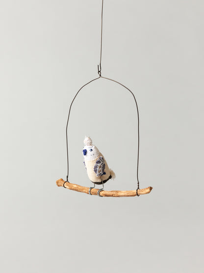 Roost Wire Bird Mobile - Blue Owl