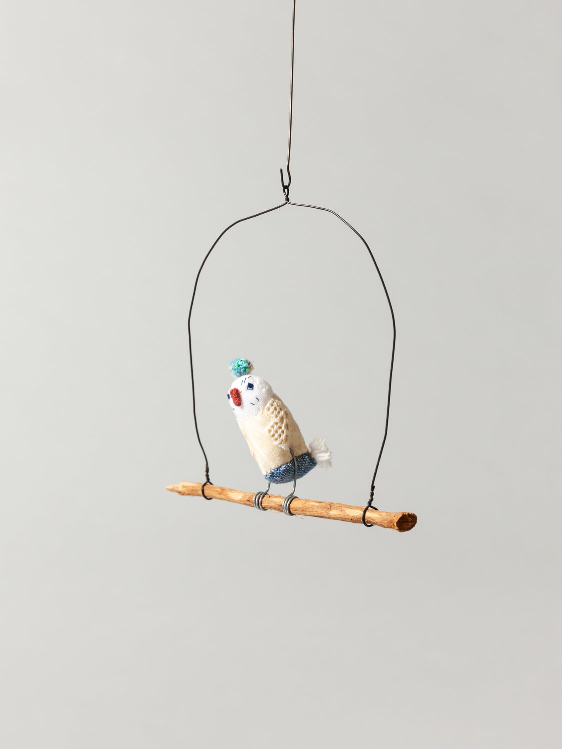 Roost Wire Bird Mobile - Blue Owl