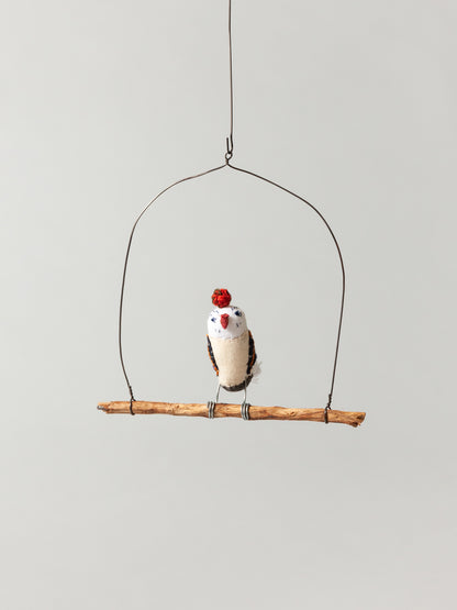 Roost Wire Bird Mobile - Blue Owl