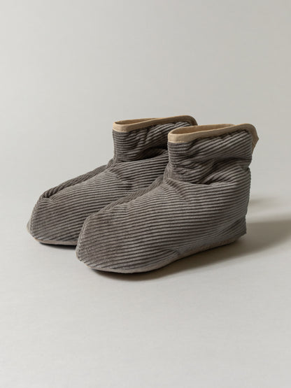 Sasawashi Corduroy Room Boots, Taupe