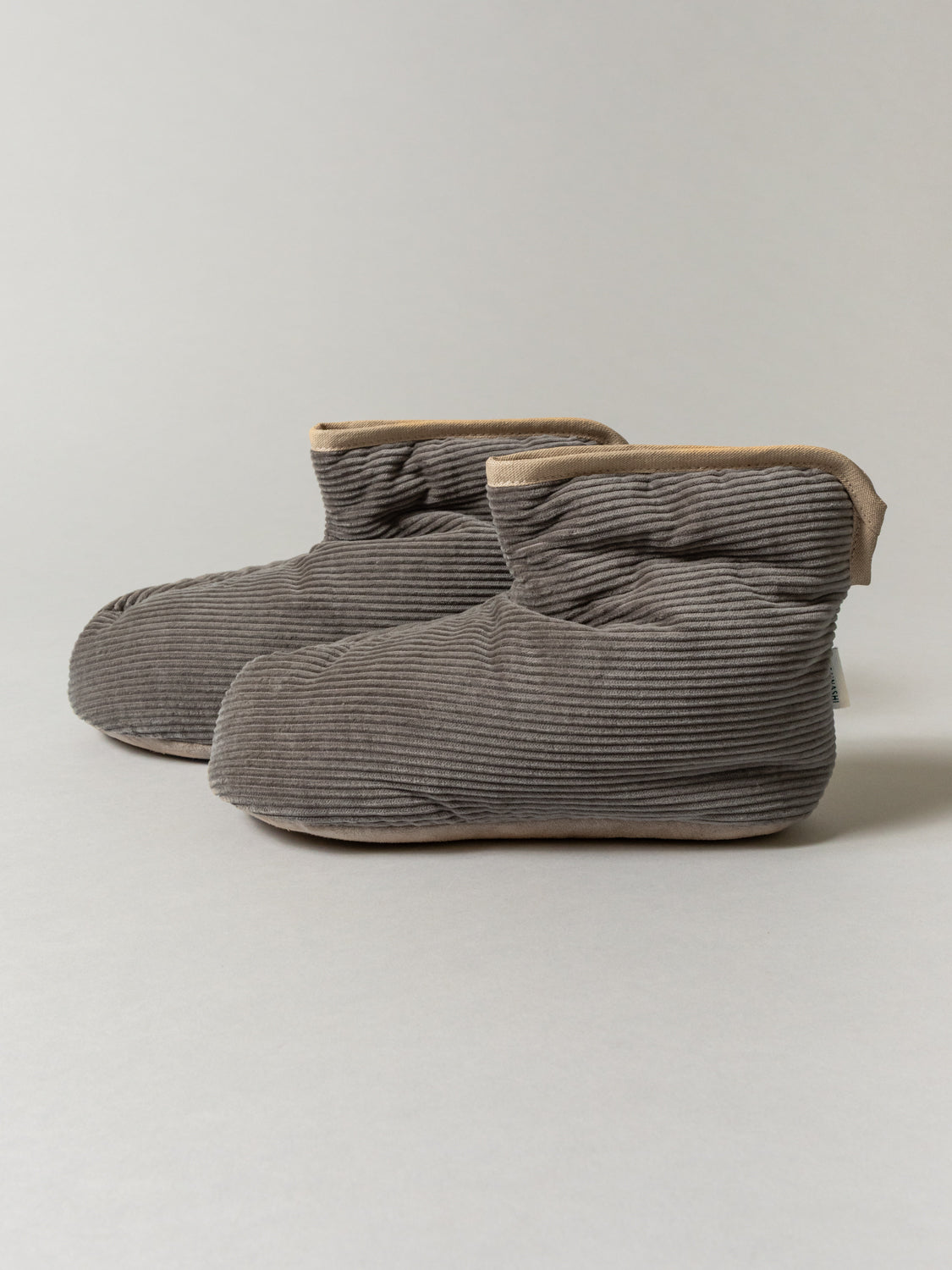 Sasawashi Corduroy Room Boots, Taupe